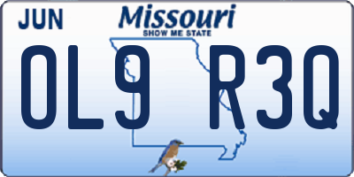 MO license plate OL9R3Q