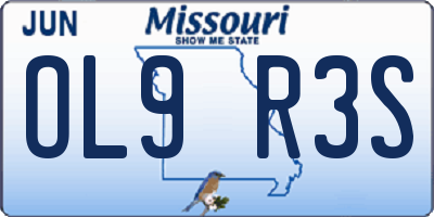 MO license plate OL9R3S