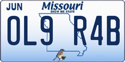 MO license plate OL9R4B