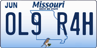 MO license plate OL9R4H