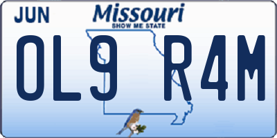 MO license plate OL9R4M
