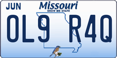 MO license plate OL9R4Q