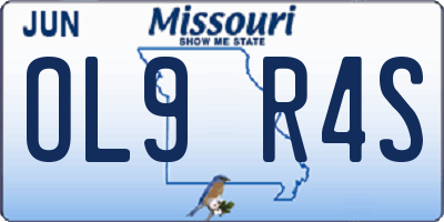 MO license plate OL9R4S
