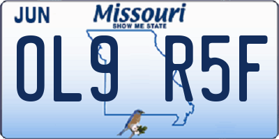 MO license plate OL9R5F
