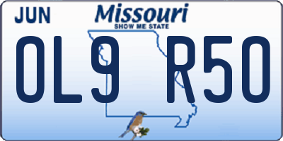 MO license plate OL9R5O