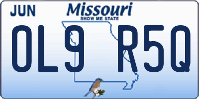MO license plate OL9R5Q
