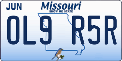 MO license plate OL9R5R