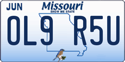 MO license plate OL9R5U