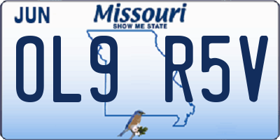 MO license plate OL9R5V