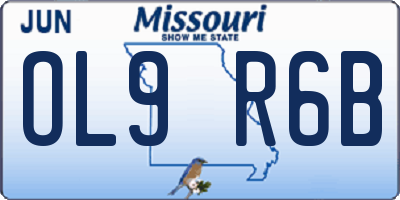 MO license plate OL9R6B