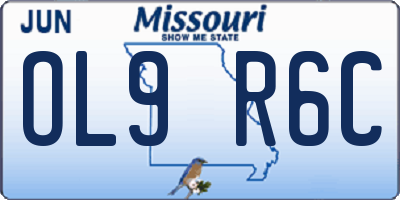 MO license plate OL9R6C