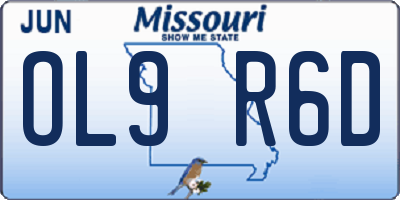 MO license plate OL9R6D
