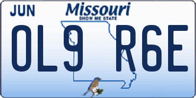 MO license plate OL9R6E