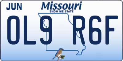 MO license plate OL9R6F