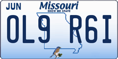 MO license plate OL9R6I