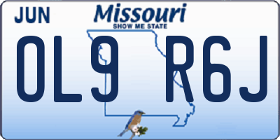 MO license plate OL9R6J