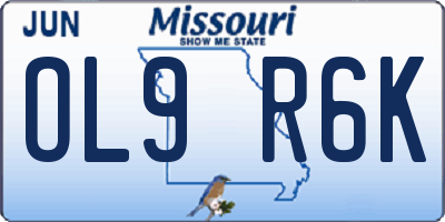 MO license plate OL9R6K