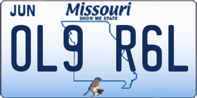 MO license plate OL9R6L