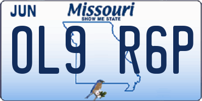 MO license plate OL9R6P