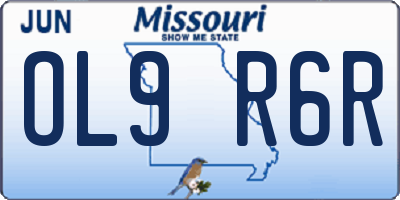 MO license plate OL9R6R