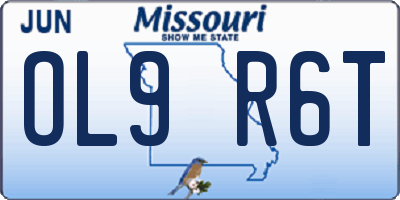 MO license plate OL9R6T