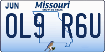 MO license plate OL9R6U