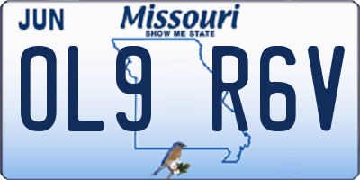 MO license plate OL9R6V
