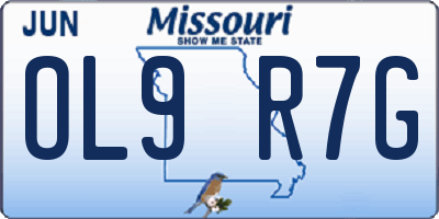 MO license plate OL9R7G