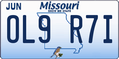MO license plate OL9R7I
