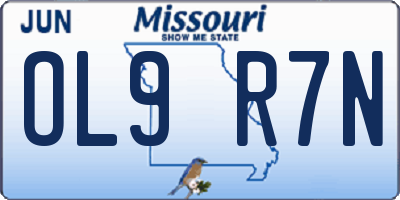 MO license plate OL9R7N