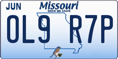 MO license plate OL9R7P