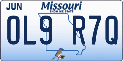 MO license plate OL9R7Q
