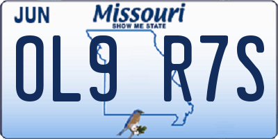 MO license plate OL9R7S