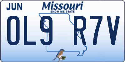 MO license plate OL9R7V