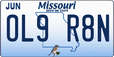 MO license plate OL9R8N