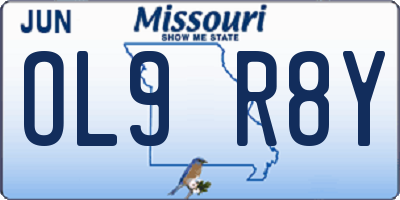MO license plate OL9R8Y