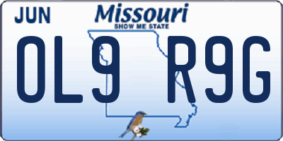 MO license plate OL9R9G