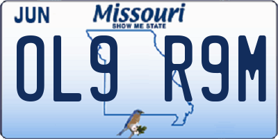 MO license plate OL9R9M