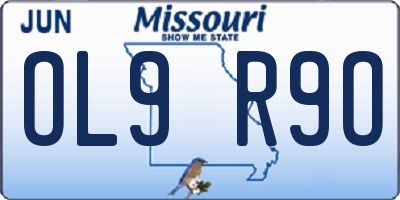 MO license plate OL9R9O