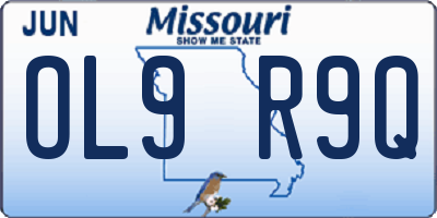 MO license plate OL9R9Q
