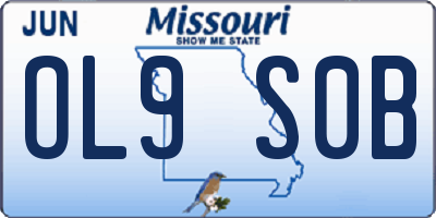 MO license plate OL9S0B