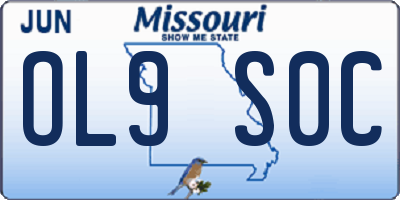 MO license plate OL9S0C