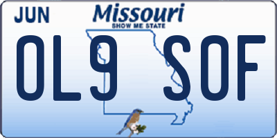 MO license plate OL9S0F