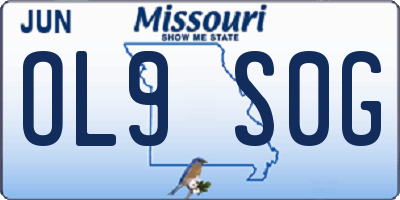 MO license plate OL9S0G