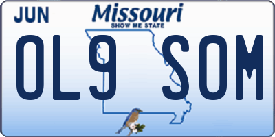 MO license plate OL9S0M