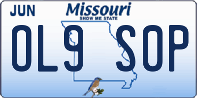 MO license plate OL9S0P
