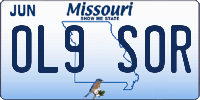 MO license plate OL9S0R