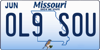 MO license plate OL9S0U