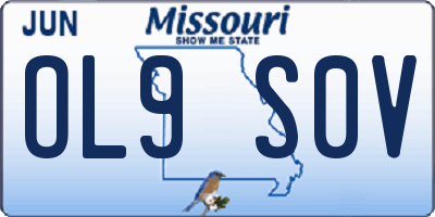 MO license plate OL9S0V