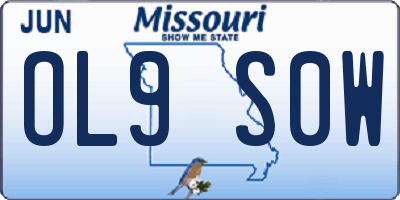MO license plate OL9S0W